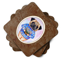 Load image into Gallery viewer, Pug Valentine's Hearts Foam Coaster  7132FC