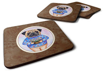 Load image into Gallery viewer, Pug Valentine's Hearts Foam Coaster  7132FC