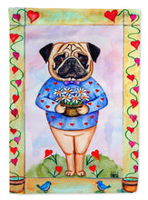 Load image into Gallery viewer, Pug Valentine's Hearts Valentine's Hearts Garden Flag – Decorative Outdoor Yard Flag