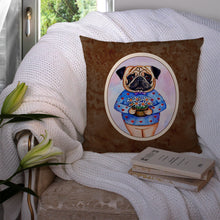 Load image into Gallery viewer, Pug Valentine's Hearts Throw Pillow - 14x14 Decorative Pillow – Art for Your Home &amp; Patio 7132PW1414