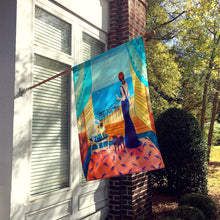 Load image into Gallery viewer, Lady with her Pug Flag Canvas House Size