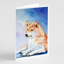 Load image into Gallery viewer, Shiba Inu  Greeting Cards -  Blank Note Cards – 8-Pack of Artist-Designed Cards with Envelopes
