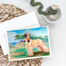 Load image into Gallery viewer, Afghan Hound Greeting Cards -  Blank Note Cards – 8-Pack of Artist-Designed Cards with Envelopes