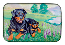 Load image into Gallery viewer, Rottweiler Dish Drying Mat – Absorbent, Artistic Kitchen Essentials 7141DDM