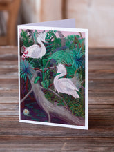 Load image into Gallery viewer, Bird - Egret  Greeting Cards -  Blank Note Cards – 8-Pack of Artist-Designed Cards with Envelopes