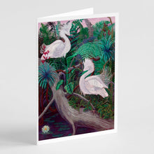 Load image into Gallery viewer, Bird - Egret  Greeting Cards -  Blank Note Cards – 8-Pack of Artist-Designed Cards with Envelopes