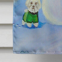 Load image into Gallery viewer, Snowman with a  Bichon Frise Flag Canvas House Size