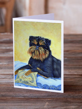Load image into Gallery viewer, Brussels Griffon  Greeting Cards -  Blank Note Cards – 8-Pack of Artist-Designed Cards with Envelopes