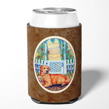 Load image into Gallery viewer, Golden Retriever and puppy at the fence Can or Bottle Hugger 7148CC