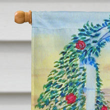 Load image into Gallery viewer, Golden Retriever with puppy at the gate Flag Canvas House Size