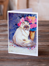 Load image into Gallery viewer, Persian Cat  Greeting Cards -  Blank Note Cards – 8-Pack of Artist-Designed Cards with Envelopes