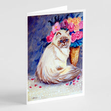Load image into Gallery viewer, Persian Cat  Greeting Cards -  Blank Note Cards – 8-Pack of Artist-Designed Cards with Envelopes