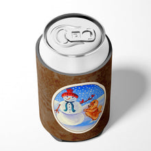 Load image into Gallery viewer, Snowman with Pomeranian Winter Snowman Can or Bottle Hugger 7151CC