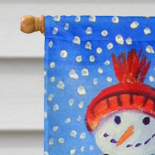 Load image into Gallery viewer, Snowman with Pomeranian Flag Canvas House Size
