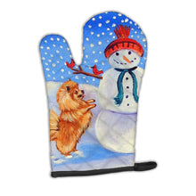 Load image into Gallery viewer, Snowman with Pomeranian Winter Snowman Oven Mitt 7151OVMT