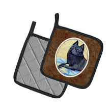 Load image into Gallery viewer, Schipperke Sweet Dreams Pot Holders - Set of 2 Decorative Kitchen Helpers | Made in the USA 7152PTHD