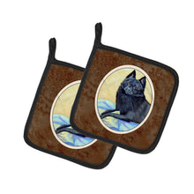 Load image into Gallery viewer, Schipperke Sweet Dreams Pot Holders - Set of 2 Decorative Kitchen Helpers | Made in the USA 7152PTHD