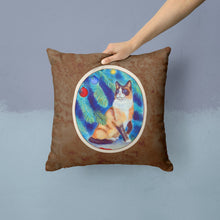 Load image into Gallery viewer, Christmas Tree Cat Throw Pillow - 14x14 Decorative Pillow – Art for Your Home &amp; Patio 7155PW1414