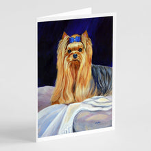 Load image into Gallery viewer, Yorkie  Greeting Cards -  Blank Note Cards – 8-Pack of Artist-Designed Cards with Envelopes
