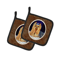 Load image into Gallery viewer, Yorkie Pot Holders - Set of 2 Decorative Kitchen Helpers | Made in the USA 7157PTHD