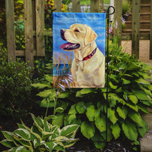 Load image into Gallery viewer, Yellow Labrador at the beach Garden Flag – Decorative Outdoor Yard Flag