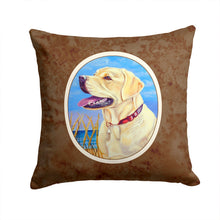 Load image into Gallery viewer, Yellow Labrador at the Beach Throw Pillow - 14x14 Decorative Pillow – Art for Your Home &amp; Patio 7158PW1414