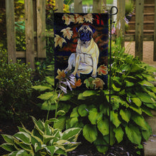 Load image into Gallery viewer, Old Fawn Pug in fall Garden Flag – Decorative Outdoor Yard Flag