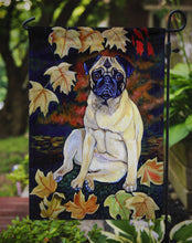 Load image into Gallery viewer, Old Fawn Pug in fall Garden Flag – Decorative Outdoor Yard Flag