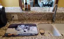 Load image into Gallery viewer, Harlequin Natural Great Danes Dish Drying Mat – Absorbent, Artistic Kitchen Essentials 7163DDM