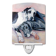Load image into Gallery viewer, Black and Harlequin Great Dane Ceramic Night Light 7164CNL