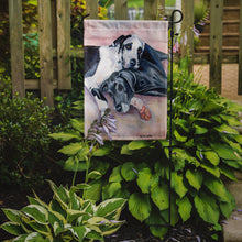 Load image into Gallery viewer, Harlequin and Bule Natural Great Danes Garden Flag – Decorative Outdoor Yard Flag