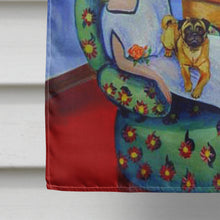 Load image into Gallery viewer, Lady with her Pug Flag Canvas House Size