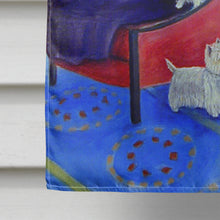 Load image into Gallery viewer, Lady with her Westie Flag Canvas House Size