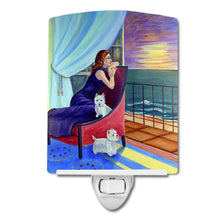 Load image into Gallery viewer, Lady with her Westie Ceramic Night Light 7167CNL