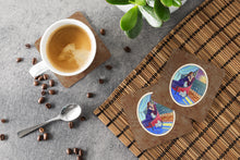 Load image into Gallery viewer, Lady with her Westie Foam Coaster  7167FC