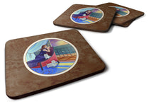 Load image into Gallery viewer, Lady with her Westie Foam Coaster  7167FC