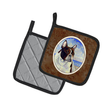 Load image into Gallery viewer, French Bulldog at the beach Pot Holders - Set of 2 Decorative Kitchen Helpers | Made in the USA 7171PTHD