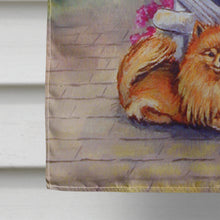 Load image into Gallery viewer, Red Pomeranians on the patio Flag Canvas House Size
