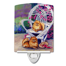 Load image into Gallery viewer, Red Pomeranians Ceramic Night Light 7176CNL