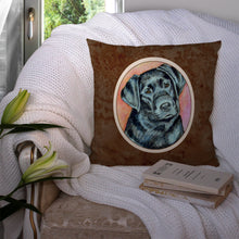 Load image into Gallery viewer, Black Labrador Throw Pillow - 14x14 Decorative Pillow – Art for Your Home &amp; Patio 7177PW1414