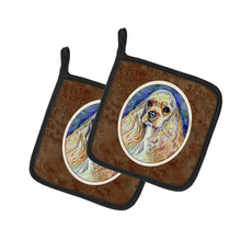 Load image into Gallery viewer, Buff Cocker Spaniel Pot Holders - Set of 2 Decorative Kitchen Helpers | Made in the USA 7178PTHD