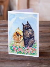 Load image into Gallery viewer, Brussels Griffon  Greeting Cards -  Blank Note Cards – 8-Pack of Artist-Designed Cards with Envelopes