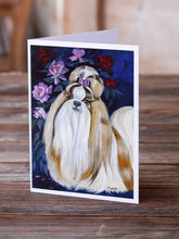 Load image into Gallery viewer, Shih Tzu  Greeting Cards -  Blank Note Cards – 8-Pack of Artist-Designed Cards with Envelopes