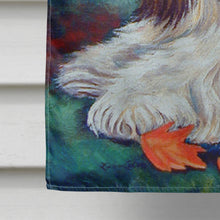Load image into Gallery viewer, Autumn Leaves Shih Tzu Flag Canvas House Size