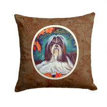 Load image into Gallery viewer, Autumn Leaves Shih Tzu Throw Pillow - 14x14 Decorative Pillow – Art for Your Home &amp; Patio 7182PW1414