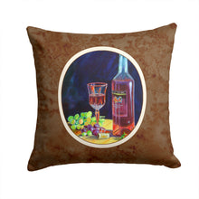 Load image into Gallery viewer, Red Wine Bottle and Glass Throw Pillow - 14x14 Decorative Pillow – Art for Your Home &amp; Patio 7185PW1414