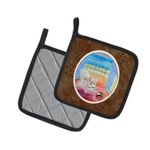 Load image into Gallery viewer, Sheltie waiting on Mom Pot Holders - Set of 2 Decorative Kitchen Helpers | Made in the USA 7186PTHD