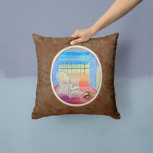 Load image into Gallery viewer, Sheltie waiting on Mom Throw Pillow - 14x14 Decorative Pillow – Art for Your Home &amp; Patio 7186PW1414