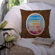 Load image into Gallery viewer, Sheltie waiting on Mom Throw Pillow - 14x14 Decorative Pillow – Art for Your Home &amp; Patio 7186PW1414