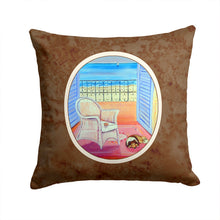 Load image into Gallery viewer, Sheltie waiting on Mom Throw Pillow - 14x14 Decorative Pillow – Art for Your Home &amp; Patio 7186PW1414
